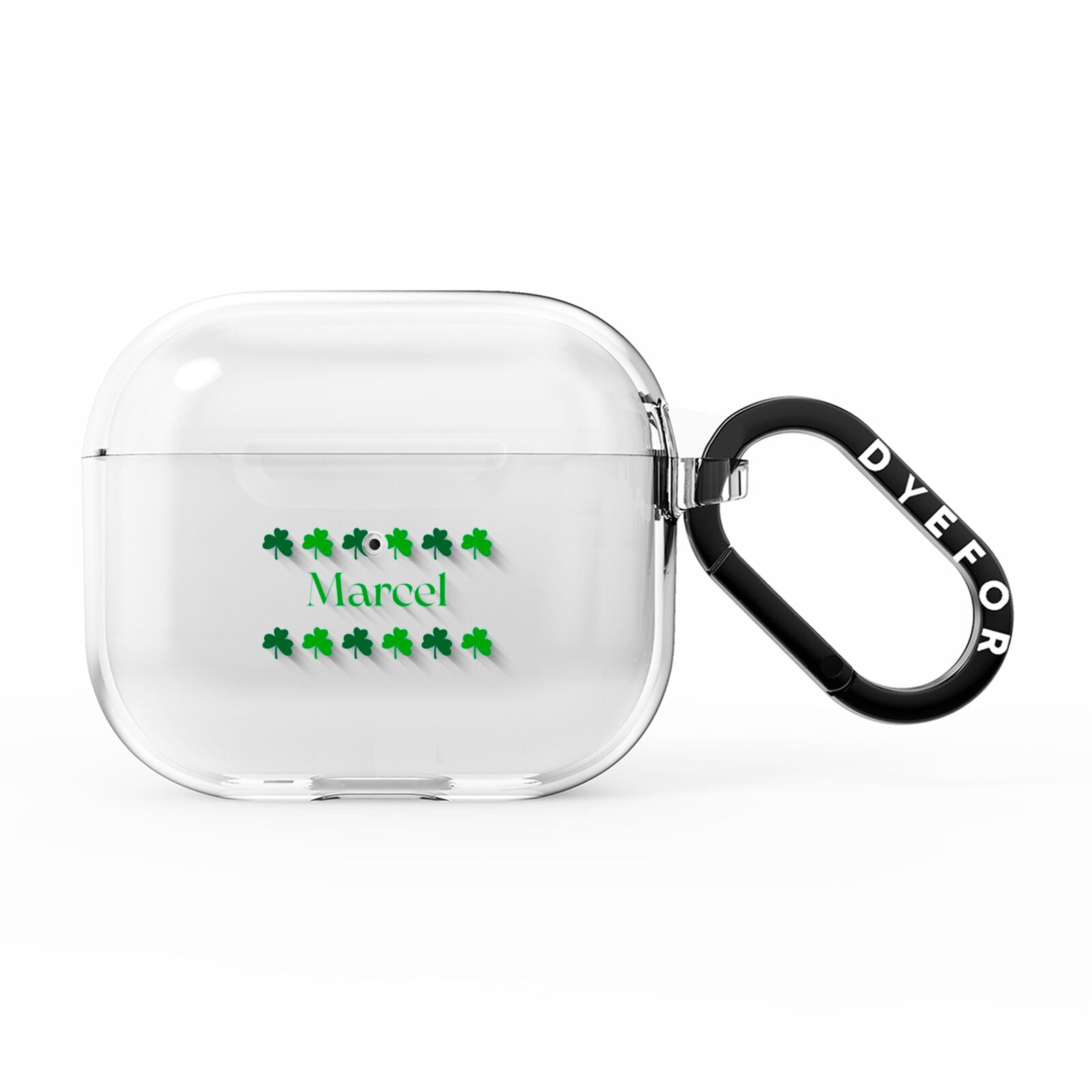 Shamrock Personalised Name AirPods Clear Case 3rd Gen