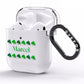 Shamrock Personalised Name AirPods Clear Case Side Image