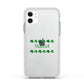 Shamrock Personalised Name Apple iPhone 11 in White with White Impact Case