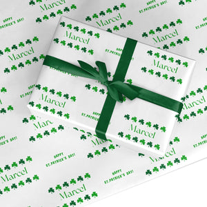 Shamrock Personalised Name Wrapping Paper
