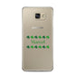 Shamrock Personalised Name Samsung Galaxy A5 2016 Case on gold phone
