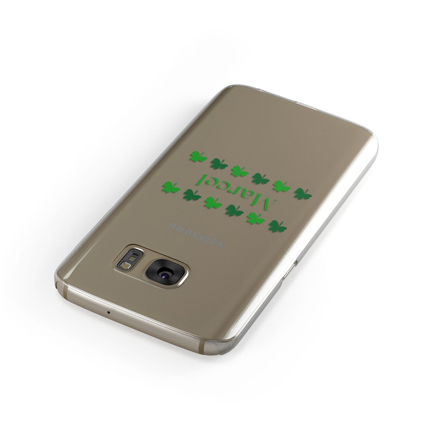 Shamrock Personalised Name Samsung Galaxy Case Front Close Up