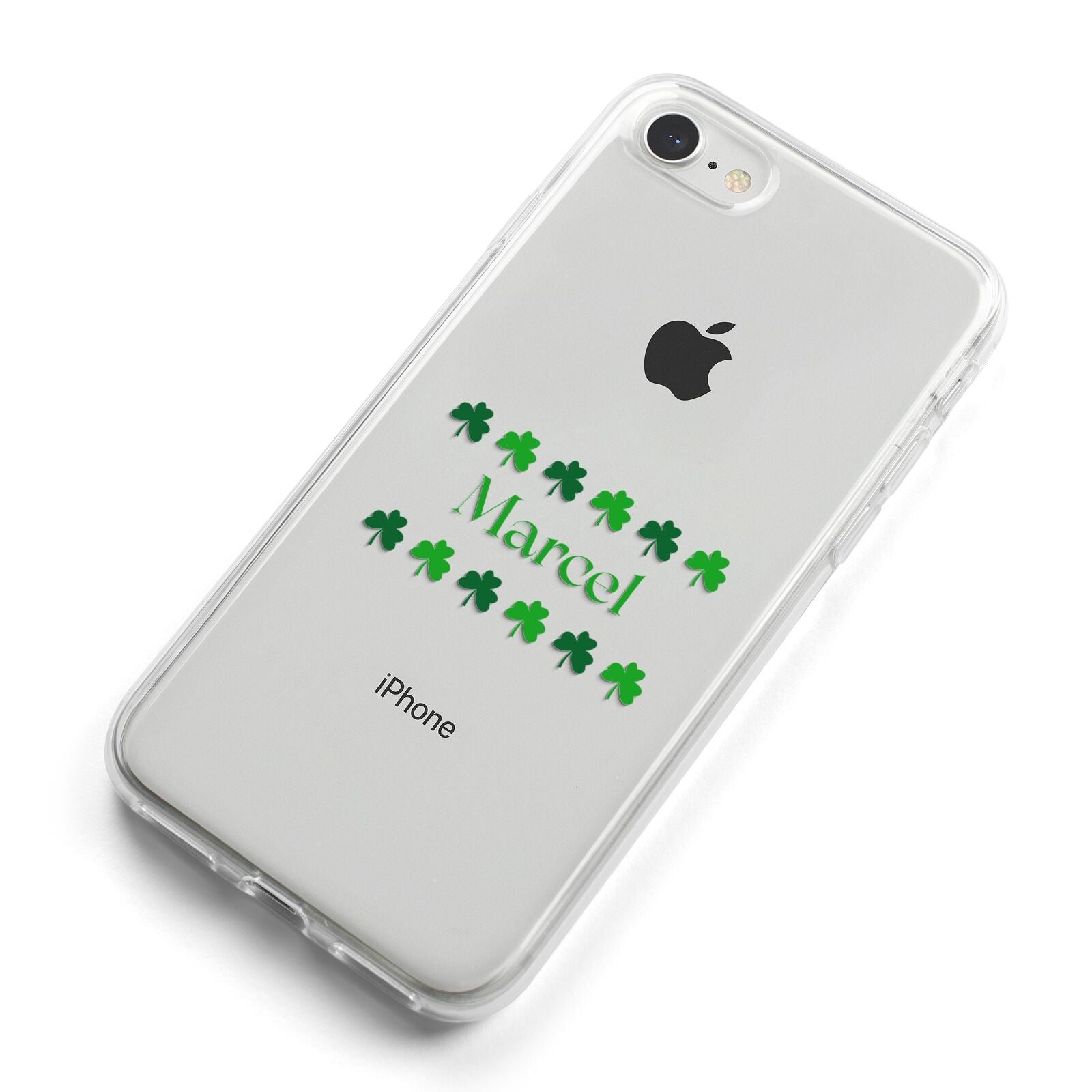 Shamrock Personalised Name iPhone 8 Bumper Case on Silver iPhone Alternative Image