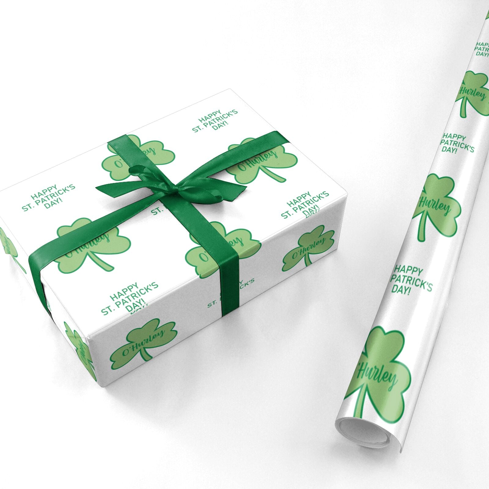 Shamrock with Name Personalised Wrapping Paper