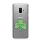 Shamrock with Name Samsung Galaxy S9 Plus Case on Silver phone
