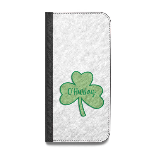 Shamrock with Name Vegan Leather Flip Samsung Case