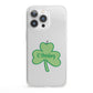 Shamrock with Name iPhone 13 Pro Clear Bumper Case