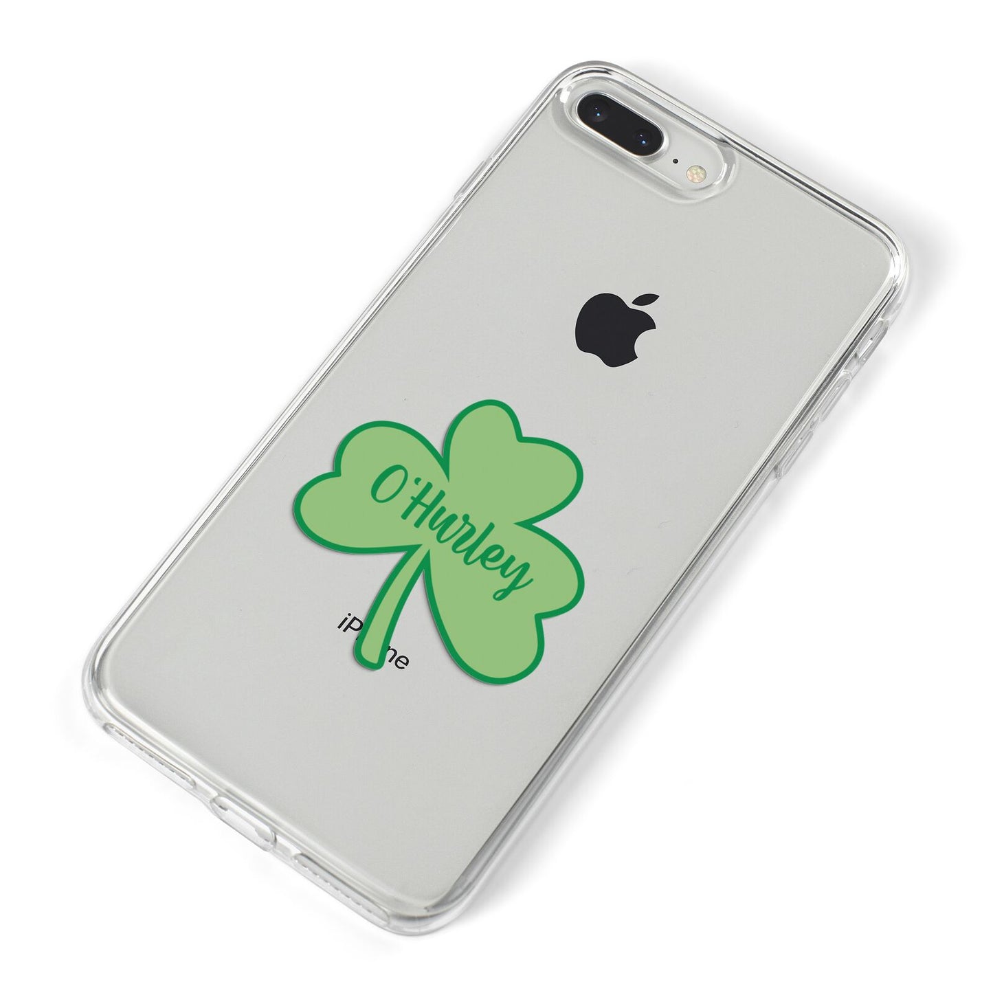 Shamrock with Name iPhone 8 Plus Bumper Case on Silver iPhone Alternative Image