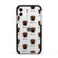Shar Pei Icon with Name Apple iPhone 11 in White with Black Impact Case