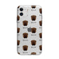 Shar Pei Icon with Name Apple iPhone 11 in White with Bumper Case