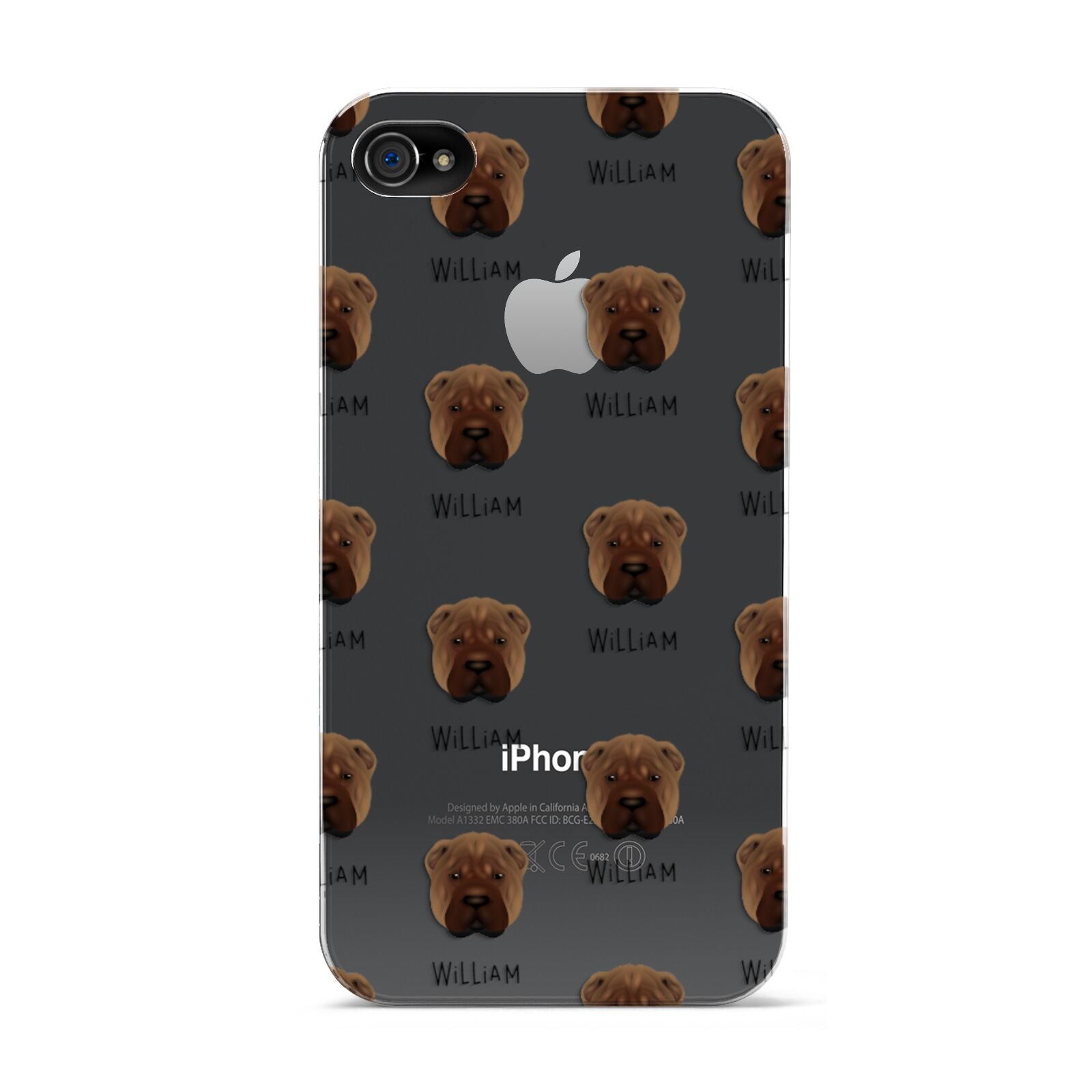 Shar Pei Icon with Name Apple iPhone 4s Case