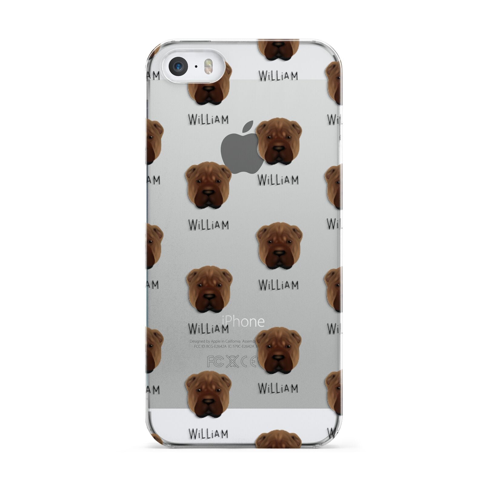 Shar Pei Icon with Name Apple iPhone 5 Case