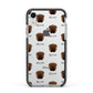 Shar Pei Icon with Name Apple iPhone XR Impact Case Black Edge on Silver Phone