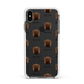 Shar Pei Icon with Name Apple iPhone Xs Max Impact Case White Edge on Black Phone