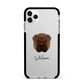 Shar Pei Personalised Apple iPhone 11 Pro Max in Silver with Black Impact Case