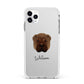 Shar Pei Personalised Apple iPhone 11 Pro Max in Silver with White Impact Case