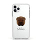 Shar Pei Personalised Apple iPhone 11 Pro in Silver with White Impact Case