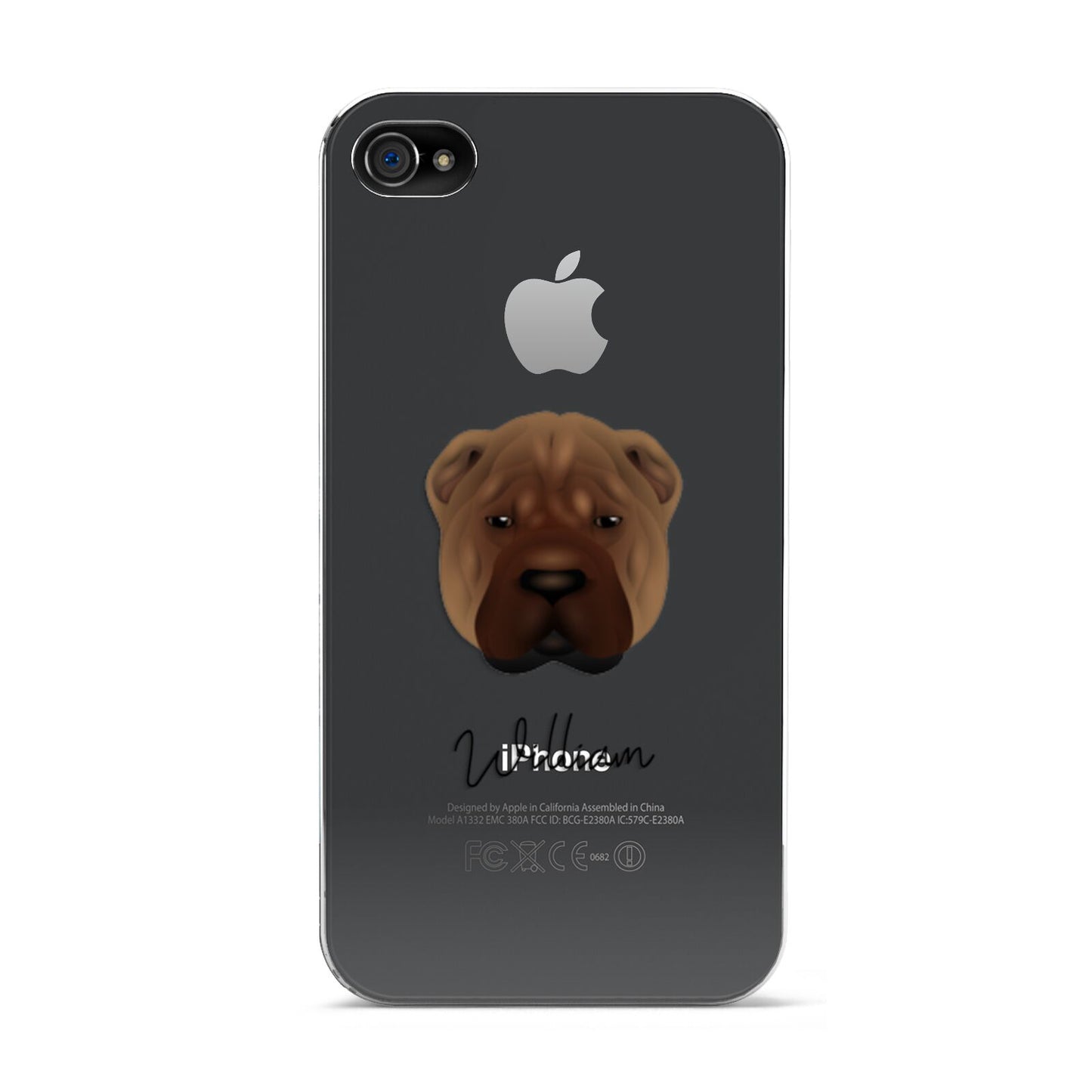 Shar Pei Personalised Apple iPhone 4s Case