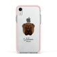 Shar Pei Personalised Apple iPhone XR Impact Case Pink Edge on Silver Phone