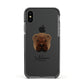 Shar Pei Personalised Apple iPhone Xs Impact Case Black Edge on Black Phone