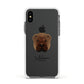 Shar Pei Personalised Apple iPhone Xs Impact Case White Edge on Black Phone