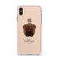 Shar Pei Personalised Apple iPhone Xs Max Impact Case Pink Edge on Gold Phone