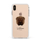 Shar Pei Personalised Apple iPhone Xs Max Impact Case White Edge on Gold Phone