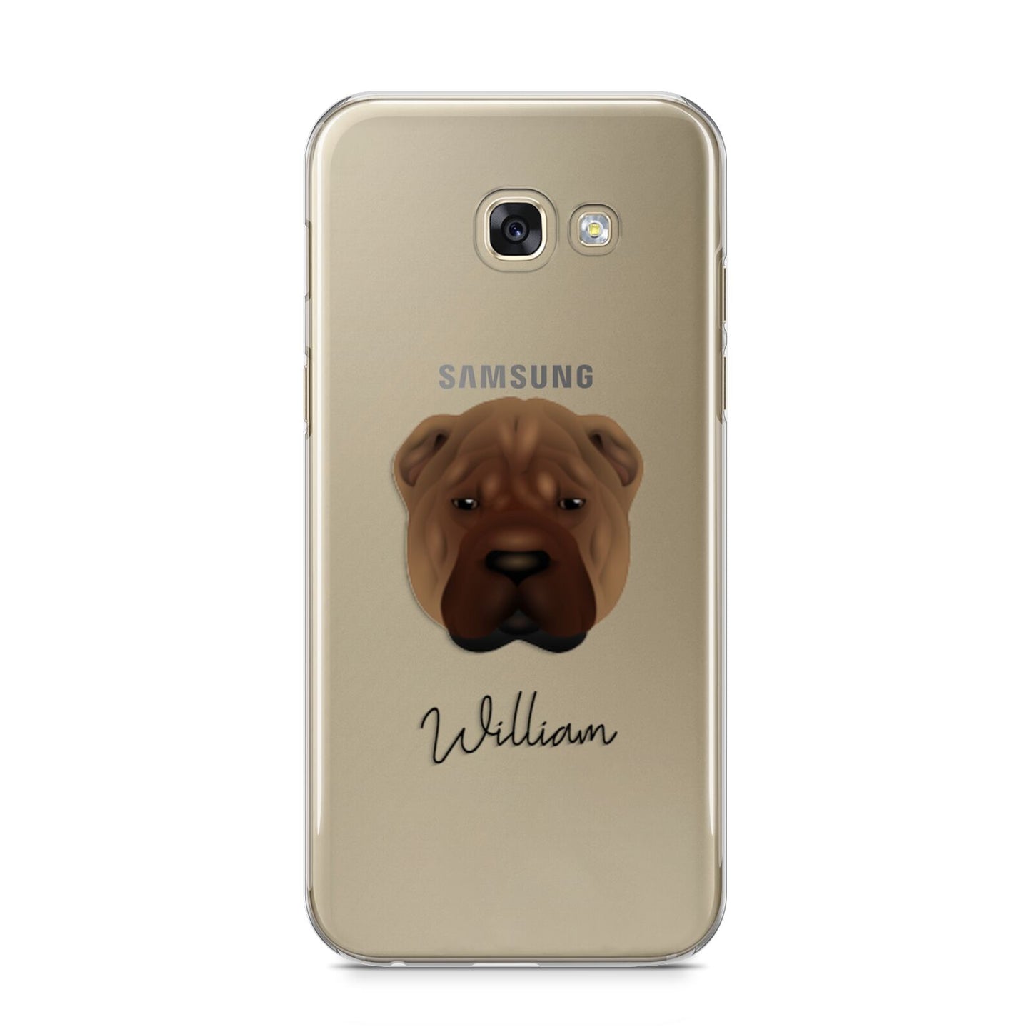 Shar Pei Personalised Samsung Galaxy A5 2017 Case on gold phone