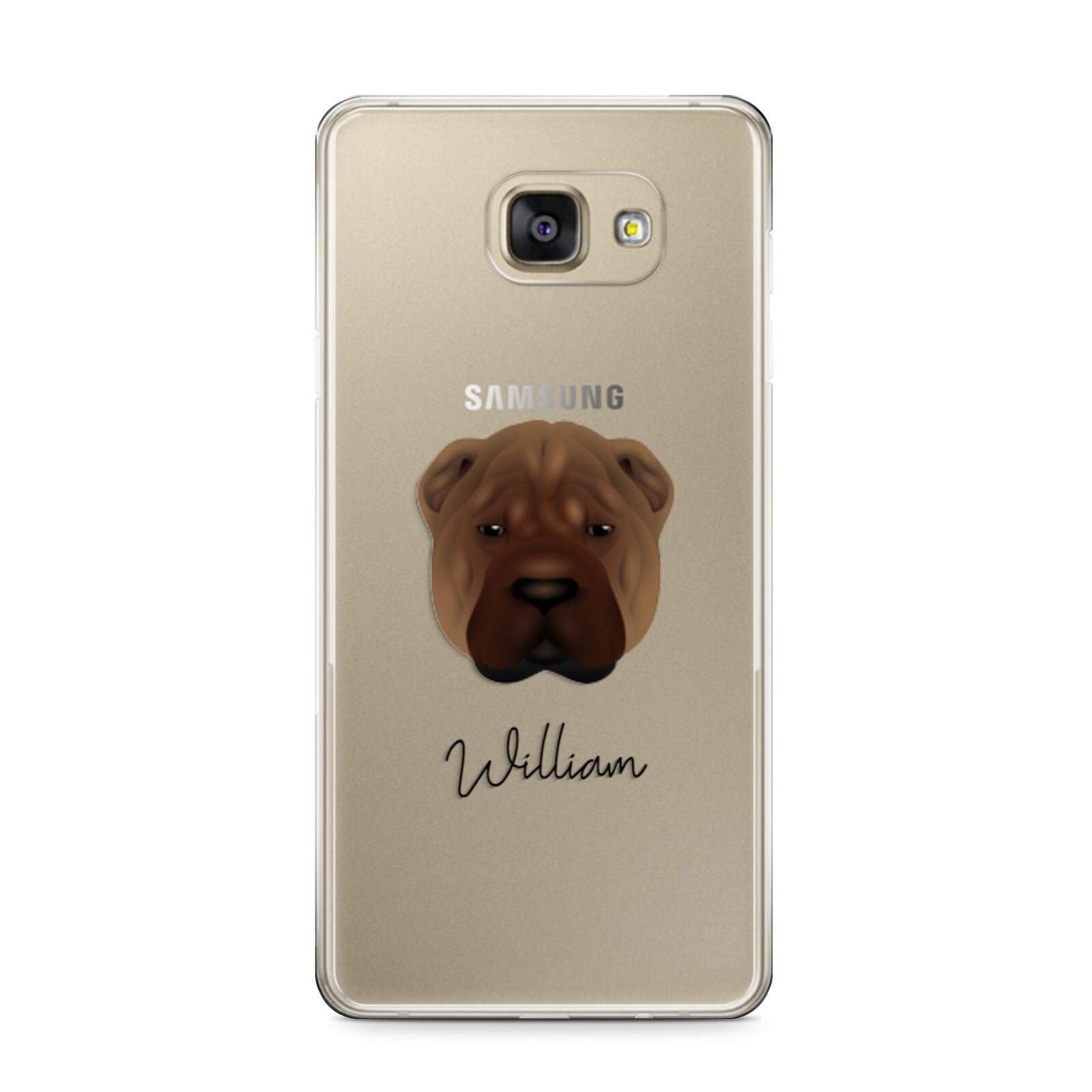 Shar Pei Personalised Samsung Galaxy A9 2016 Case on gold phone