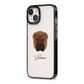 Shar Pei Personalised iPhone 13 Black Impact Case Side Angle on Silver phone