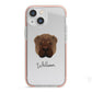 Shar Pei Personalised iPhone 13 Mini TPU Impact Case with Pink Edges