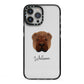 Shar Pei Personalised iPhone 13 Pro Max Black Impact Case on Silver phone