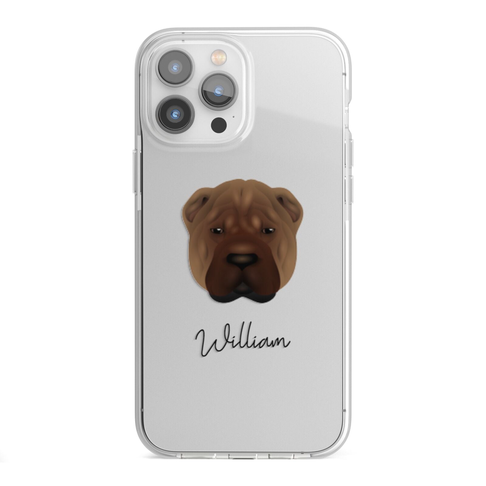 Shar Pei Personalised iPhone 13 Pro Max TPU Impact Case with White Edges