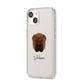 Shar Pei Personalised iPhone 14 Clear Tough Case Starlight Angled Image