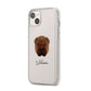 Shar Pei Personalised iPhone 14 Plus Clear Tough Case Starlight Angled Image