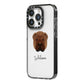 Shar Pei Personalised iPhone 14 Pro Black Impact Case Side Angle on Silver phone