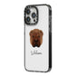 Shar Pei Personalised iPhone 14 Pro Max Black Impact Case Side Angle on Silver phone