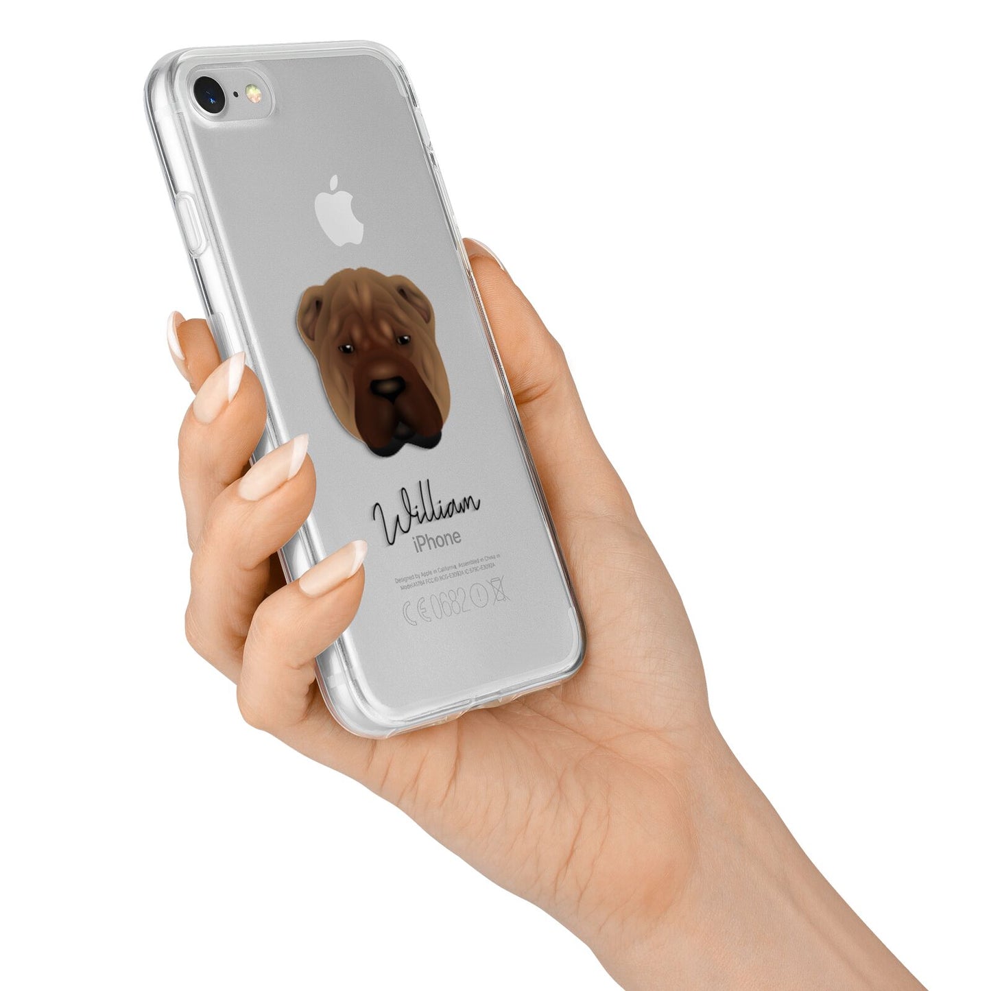 Shar Pei Personalised iPhone 7 Bumper Case on Silver iPhone Alternative Image
