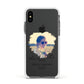 She Did It Graduation Photo with Name Apple iPhone Xs Impact Case White Edge on Black Phone