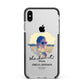 She Did It Graduation Photo with Name Apple iPhone Xs Max Impact Case Black Edge on Silver Phone