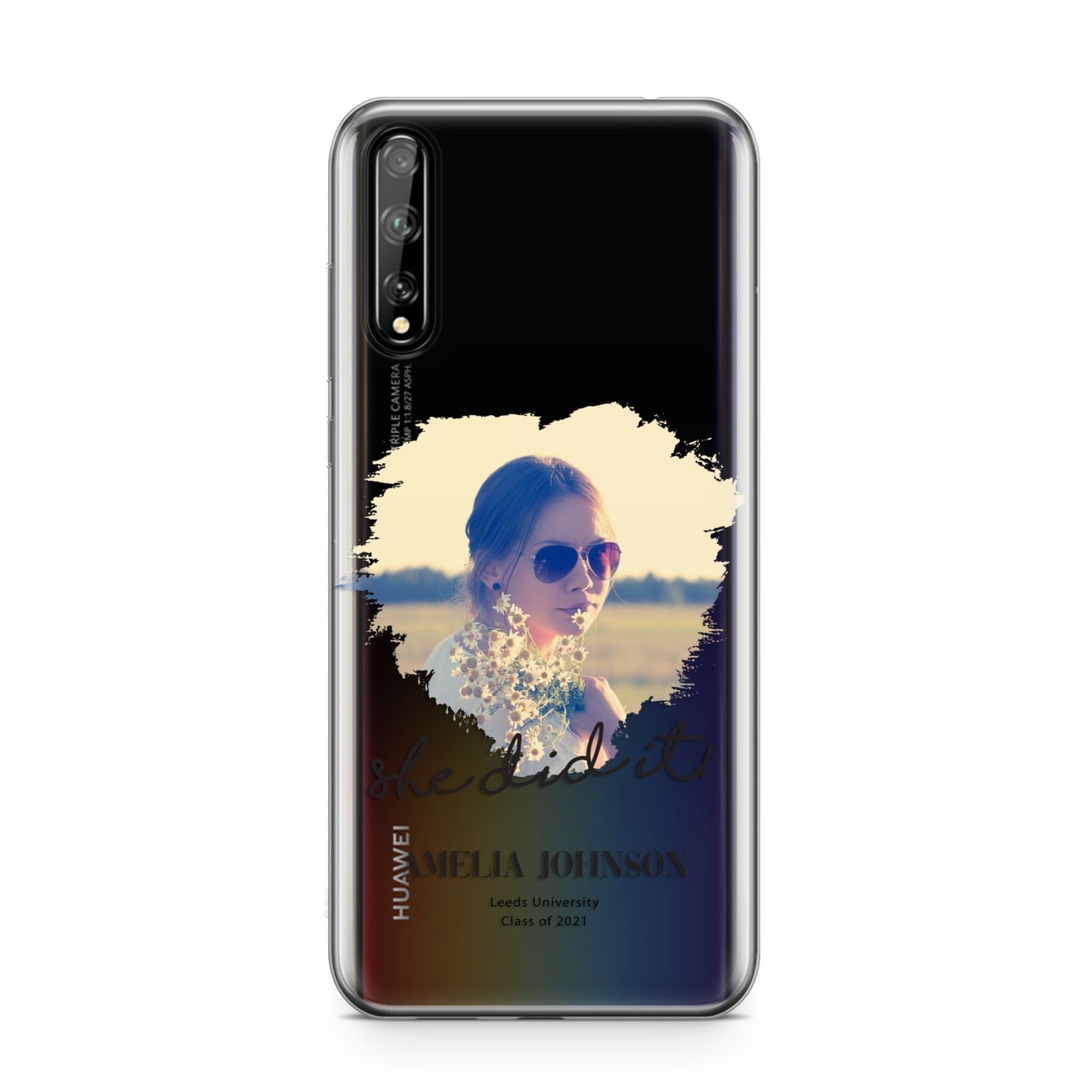 She Did It Graduation Photo with Name Huawei Enjoy 10s Phone Case