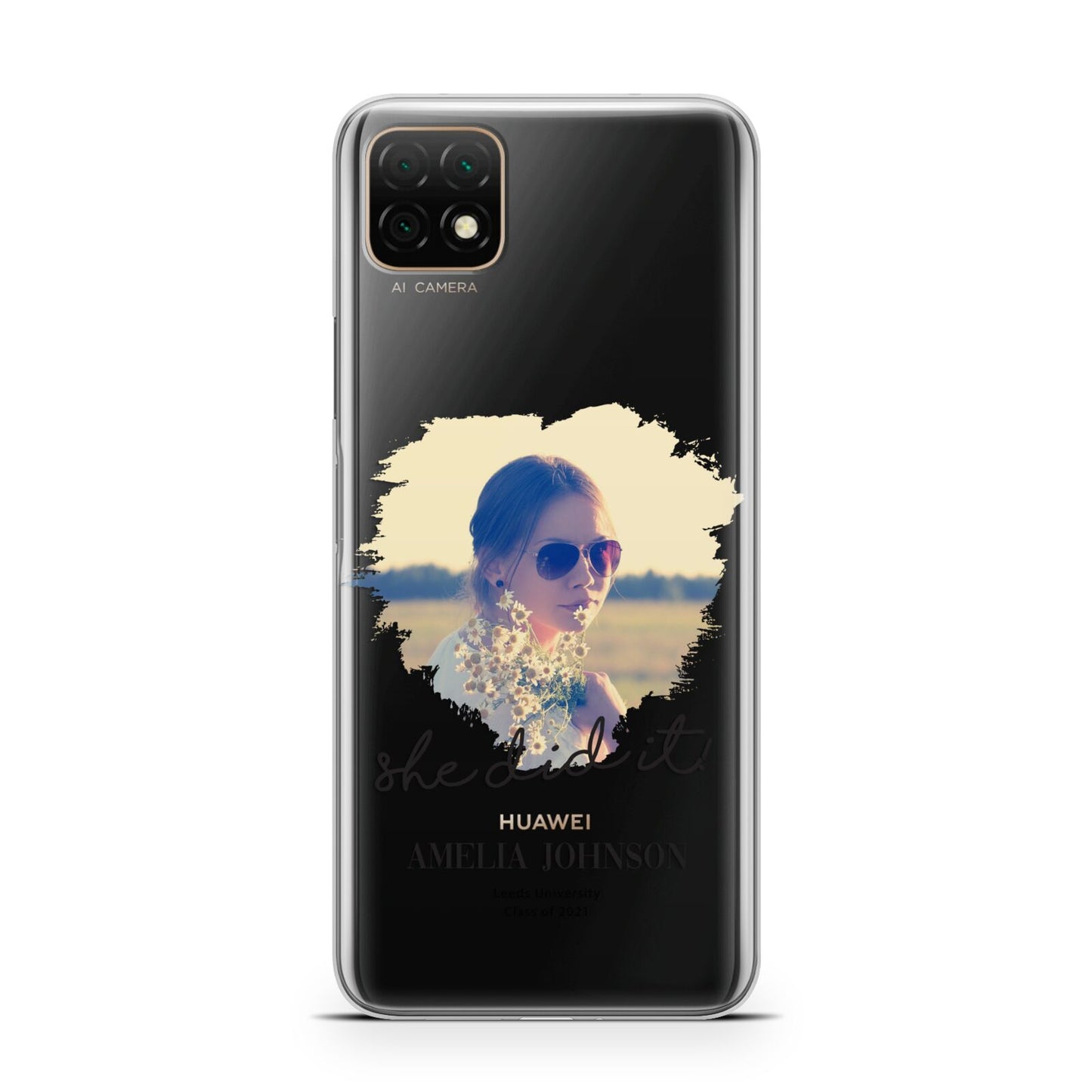 She Did It Graduation Photo with Name Huawei Enjoy 20 Phone Case