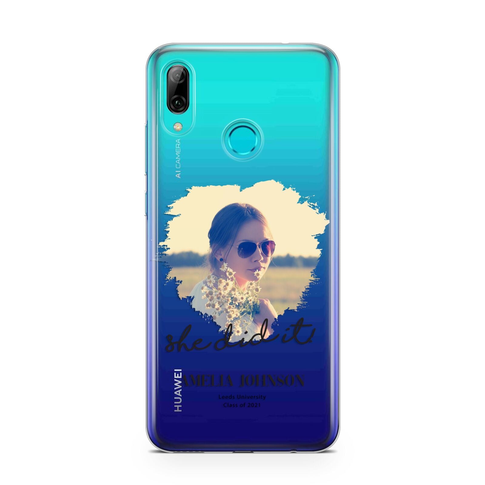 She Did It Graduation Photo with Name Huawei P Smart 2019 Case