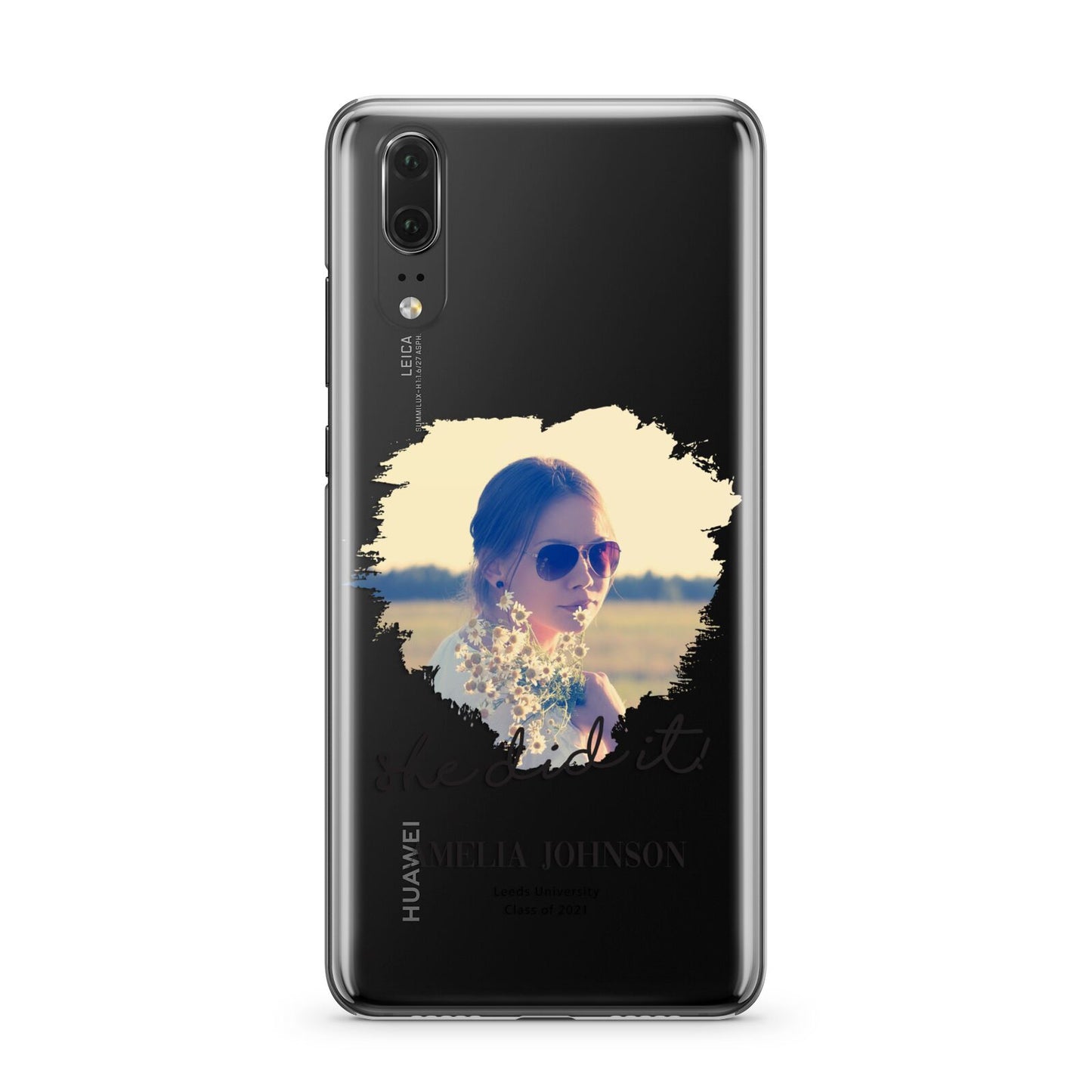 She Did It Graduation Photo with Name Huawei P20 Phone Case
