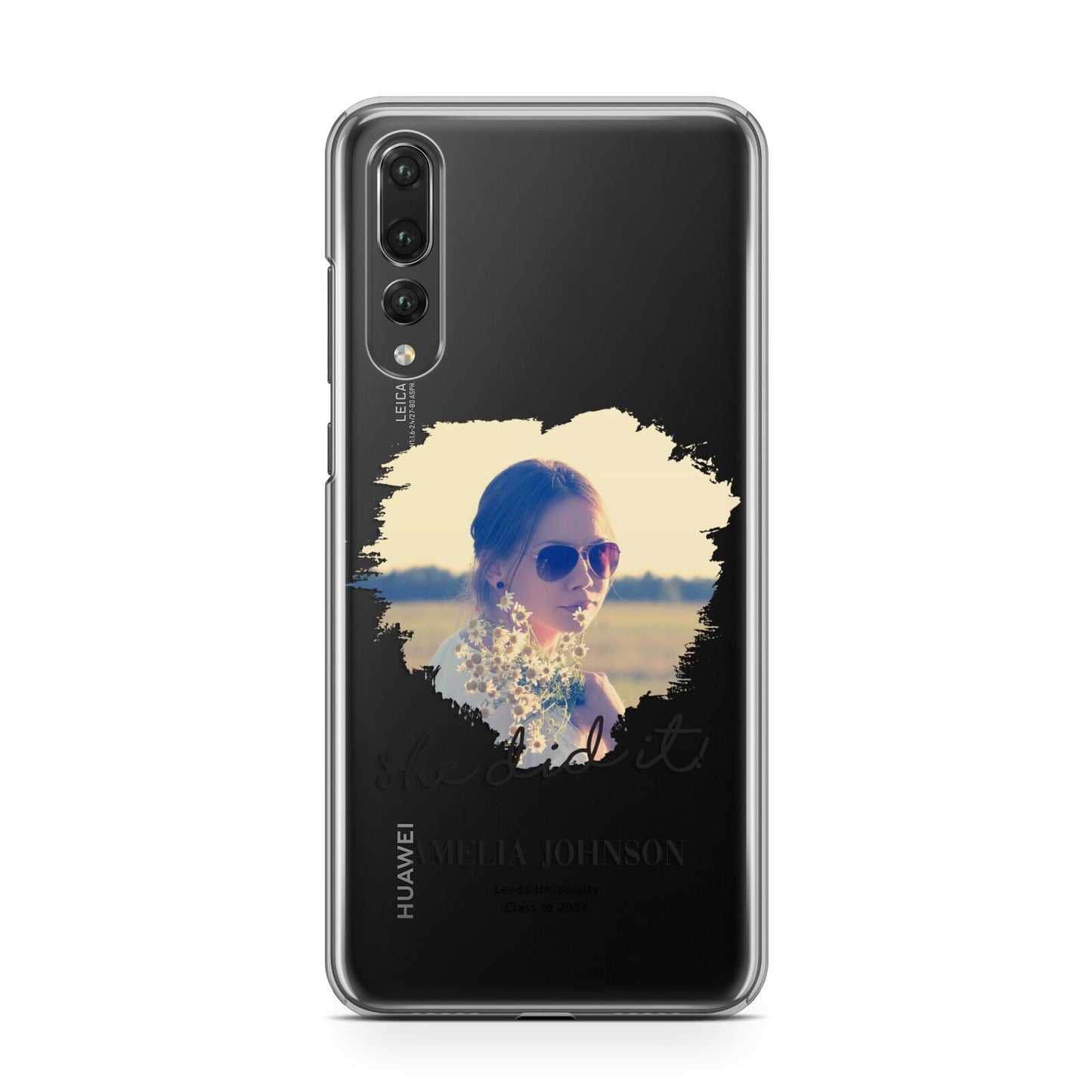 She Did It Graduation Photo with Name Huawei P20 Pro Phone Case