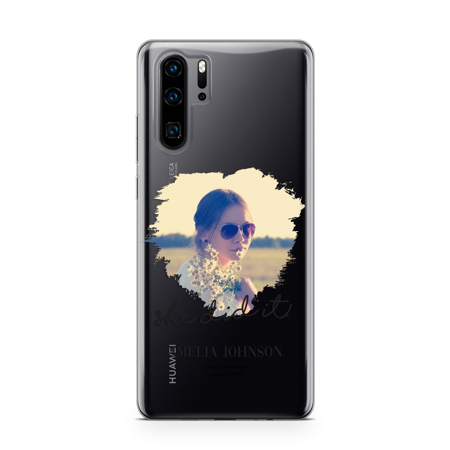She Did It Graduation Photo with Name Huawei P30 Pro Phone Case