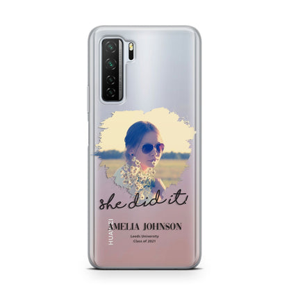 She Did It Graduation Photo with Name Huawei P40 Lite 5G Phone Case