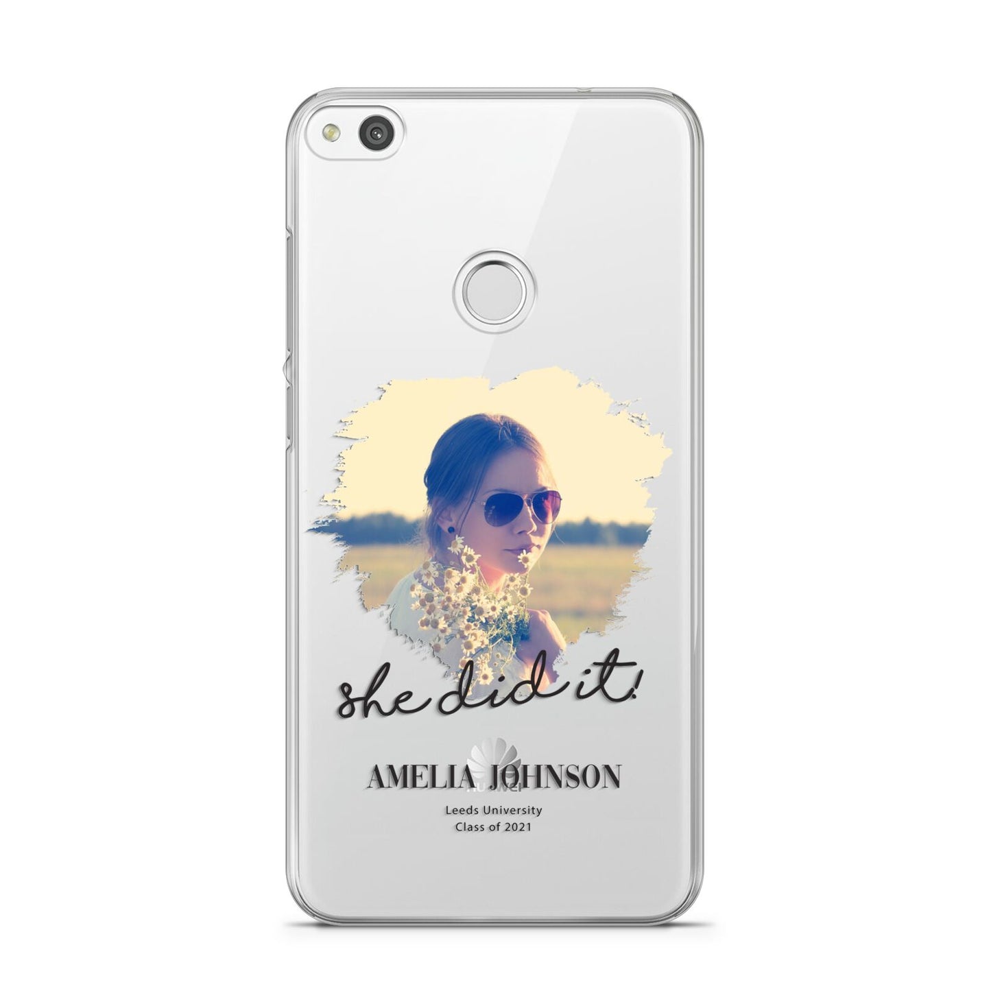 She Did It Graduation Photo with Name Huawei P8 Lite Case