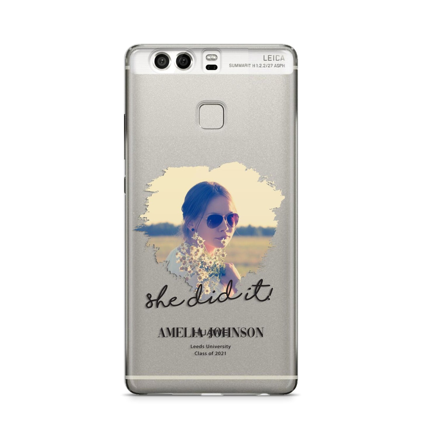 She Did It Graduation Photo with Name Huawei P9 Case
