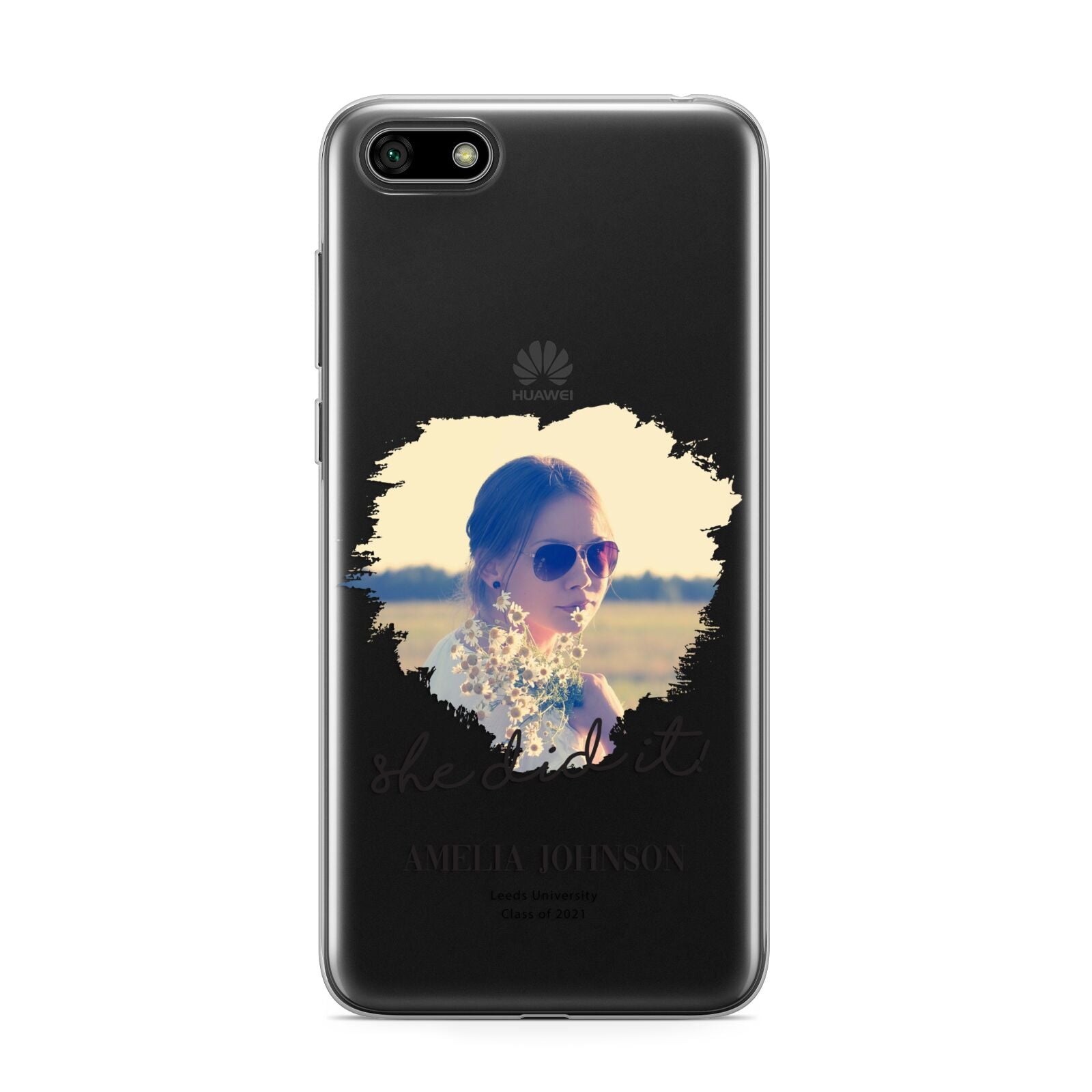 She Did It Graduation Photo with Name Huawei Y5 Prime 2018 Phone Case